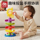 Aibedila Baby Toys de plus de 6 mois Puzzle Éducation précoce 778891112 2 Balles de tir pour bébé 4 couches Lapin jaune [avec 3 balles]