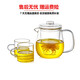 Xuanshitang teapot glass high temperature resistant teapot glass tea set set filtered tea separation cup kettle flower teapot home Penguin teapot 650ml (with 2 cups)