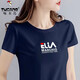 Camiseta de algodón de algodón de color sólido para mujeres de Woodpecker Woodpecker Camiseta Top Top Summer Fashion Top 826# Royal Blue M Sugeries (85-100Jin [Jin equivale a 0.5 kg])