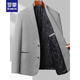 Romon New Fashion Suit Jacket Men Autumn and Winter Media-Eding Casual Traje pequeño Traje de lana Jacket Men Gray [Venta caliente] XL [135-150Jin [Jin equivale a 0.5 kg]]