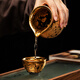 Langting Yafang pure gold Jianzhan Kung Fu tea set for home use complete set of gilt bowls and teacups high-end ceramics high-end business gifts high-end gilt tea sets