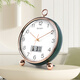 Kangbas simple table clock living room bedroom study desktop clock 2025 creative fashion desk clock calendar quartz clock 3476 dark green white (29 cm)