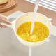 Added millet artifact, rice washing sieve, rice washing basin, fine mesh filter spoon, kitchen household sink, fruit basket, one pack, cream large size