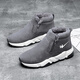 Doppelstar-Männerschuhe Winter plus Fleece warme Baumwollschuhe verdickte nicht rutschfeste Stiefel Lederschnee Stiefel Zwei Wattestäbe Schuhe Sportschuhe SX9859 Black plus Fleece-Baumwollschuhe 43