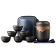 Mengting Portable Purple Clay Tea Set Travel Tea Making Set Tea Kettle Tea Water Separator One Pot Six Cups Kung Fu Quick Cup