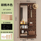 Xiaojiangti solid wood dressing mirror household floor-standing mirror bedroom full-body mirror rotating mobile clothes hanger integrated fitting mirror
