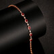 Haikai light luxury brand rose gold gemstone diamond bracelet birthday gift birthday gift for wife high-end first rose gold 1.2 carat ruby bracelet