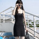 耐克（Nike）女装T恤衫 夏季新款时尚舒适透气运动休闲修身显瘦吊带连衣裙 DM6231-010黑色 XL