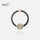 She s Akiko Gardenia flower contrast color dripping oil rubber band hair rope small fresh hair circle headband birthday gift for girlfriend