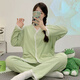 Qiao Yumeng Vêtements de confinement pour l'hiver Coton post-partum allaitements de grande taille Pyjama enceinte enceinte pour les femmes Spring and Automn Style Grossesse Suit d'été en deux pièces Configuration V6628 Coton Cardigan Rabbit Costume xl x Recommandé 140-160jin [Jin est égal à 0,5 kg]