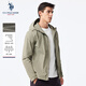 U.S. POLO ASSN. Jacket men's spring and autumn hooded casual jacket men's high-end outdoor windproof and waterproof sports top
