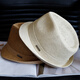 Tochino high-end Japanese spring and summer jazz top hat for men and women, uniform short-edge casual straw hat gentleman trend middle-aged and elderly hat beige L size (58-60cm) adjustable