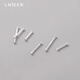 Lnieer999 pure silver earrings women's ear sticks for ear piercing sleep-free anti-falling ear bone nails anti-blocking needle bean earrings earrings 4 pieces silver long 6mm white ear sticks