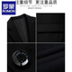 Romon suit men's Korean style slim coat groom wedding dress business formal casual small suit men black two-button suit XL