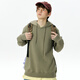 Miniso (MINISO) hooded sweatshirt men's heavy loose spring and autumn casual high-end youth trendy jacket Hemp gray XL