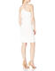Halston Women's Knee Length Fringe Dress Knitted Adult Party Elegant Business Chalk 2