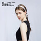 She s Qianzi soft simulated silk satin hairband, high-end headband, hairpin, hairpin, birthday gift for girlfriend, blue gray M1