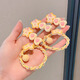 Jay Weiyi yellow star hair band cute internet celebrity temperament rubber band high elasticity and durable hair tie hair rope ponytail BH-FQ125# hair rope pair