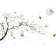 Wall stickers Self-adhesive and fresh plants Wall decoration stickers Living room and bedroom wall layout stickers Corridor wallpaper Deep in bamboo forest DLX0779 0cm*0cm 60CM*90CM