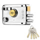 Yuema Exterior door lock Old-style anti-theft door lock Large door Wooden door Iron door lock Double safety lock Super C lock core Anti-plitting and anti-tin foil 750C-698 Left open with edge (C-level lock core)