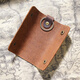 Patriot Cow (Aiguoniu) Herren verrückter Pferdeder Leder handgefertigt Frauen kleine einfache Retro Cowide Tür Koffer Beutel Lock Haushalt Key Bag Kaffee Kaffee