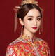 Dijing Bride Xiuhe Headdress Golden Phoenix Crown Chinois Mariage Costume Tassel Hair Acel Xiuhe Clothing Accessoires Bijoux atmosphériques F656 Phoenix Crow