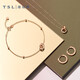 Xie Ruilin (TSL) 18K gold bracelet for women rose gold colored gold bracelet double ring bracelet for girlfriend BC151 K yellow