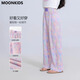 MoonKids Girls Ice Silk Mosquito-Repellent Pantalon Summer Pantalon Pantalon large pour enfants 2025 Summer Cool Big Big Child's à la mode pantalon 15290 Pantalon large pourpre + 9889 Blanc à manches courtes 170 cm