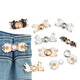 Haiyi Duo bear waist button jeans daisy pin waist metal buckle plate waist magic tool waist size change brooch waist button 4 pairs pack