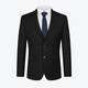 Qipai men's no-iron suit 2025 autumn new business formal wear antibacterial groom and best man wedding suit dress black no-iron 44 B 165/88B