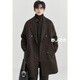 Earl Dow [Clearing] Wolle doppelseitig Tweed Coat Herren mitten in 2024 Herbst und Winter neu