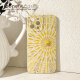 Caiyuan cherry summer personality golden sun suitable for iphone16promax Apple 15PRO mobile phone case 13 new style 14 sets 12 creative 11 full package xsmax silicone xr anti-fall 8p antique white-01QP12108TE gold too Huawei Pura70