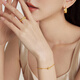Chow Tai Fook Starry Snake Belly Pure Gold Ring (labor cost 120) EOF187 birthday gift pure gold about 3.10g
