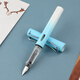 Hero (HERO) Hot Products Fountain Pen 359B Bright Point Iridium Gold Male and Female Students Practicing Calligraphy for Third Grade Positive Posture Signing (Additional 6 Ink Bags) EF Point Gradient Light Blue