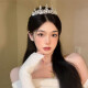 Octagonal rose crown tiara for adult birthday eighteen years old adult crystal tiara high-end bride wedding tiara