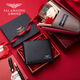 
FALAMAONE men's wallet genuine leather high-end brand business wallet short gift box birthday gift for husband father QB203-1 [high-end gift box packaging]