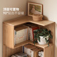 Genji Muyu solid wood bookshelf modern simple floor-to-ceiling locker corner locker living room corner bookcase solid wood color 0.45 meters