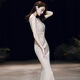 
Cool Huke evening dress for women 2022 new high-end temperament slimming 2022 summer banquet aura queen temperament sexy fish tail apricot color fish tail long M