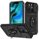 Rigorous, suitable for Apple 15Pro thickened high screen anti-fall mobile phone case iphone15promax comes with anti-dust plugs and three-proof lens all-inclusive pure black two-in-one screen heightening anti-fall iPhone 15
