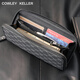 Cowley Keller Wallet Herren Langer Reißverschluss Brieftasche Münzbrieftasche große Kapazität Multi-Card-Kupplungsbeutel Mobiltelefonkartentasche CK Gray (verbesserte Version) 20*2*10 cm