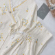 
Pregnant women pajamas spring and autumn cotton gauze confinement clothes summer postpartum mother breastfeeding pregnancy home clothing set for women Huang Juhua kimono A1047#A M 80-100Jin [Jin equals 0.5 kg]