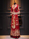 Gangdan Chinese wedding dress, Xiuhe suit bride, 2024 new wedding Chinese dress, small dragon and phoenix gown, large size wedding dress, Daiman, add diamonds, contact customer service for an additional 90 yuan XL 3
