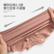 Love Autumn and Summer 60 Count Xinjiang Long Staple Cotton Women's Underwear Pure Cotton Mid-waist Breathable Seamless Crotch Autumn and Winter Girls Briefs 4 Pairs Pink + Skin + Gray Purple + Skin Pink L