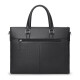 Scarecrow first layer cowhide briefcase trendy fashion men's bag casual business bag large capacity horizontal handbag black