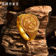 Ming brand jewelry pure gold ancient method gold four-in-one Fulu Ruyi gourd ring AFM0319 labor cost 1100 pure gold ring about 9.54 grams