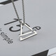 Yililuo geometric square triangle necklace men's trendy hip-hop couple titanium steel pendant simple versatile personalized sweater chain geometric necklace keel chain