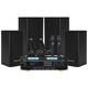 Qiasheng Chashg Professionell kleiner und mittlerer Konferenzraum Audio Spezialmontierter Lautsprecherverstärker Wireless Mikrofonkombination Home KTV-Lehr- und Schulungs-Audio-System-Geräte vier 10-Zoll-Audio-Set (Double U-Segment Gans Hals)