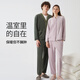 Chundu Soft Island Velvet Couple Pajamas Men's Autumn and Winter Cardigan Coral Velvet Winter Wearable Home Clothing Women's Velvet Moss Green (Male) XXXL