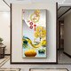 莫画泸林现代简约玄关装饰画正对门壁画走廊尽头挂画轻奢麋鹿过道入户门画 9-家和富贵12149 镜面晶瓷80*160炫酷黑