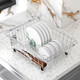 Shihan Stainless Steel Kitchen Sink Drain Rack Dish Drying Rack Drain Basket Pool Rack Washing Basket Telescopic B4 Length (38~59) x Width 28 2L
